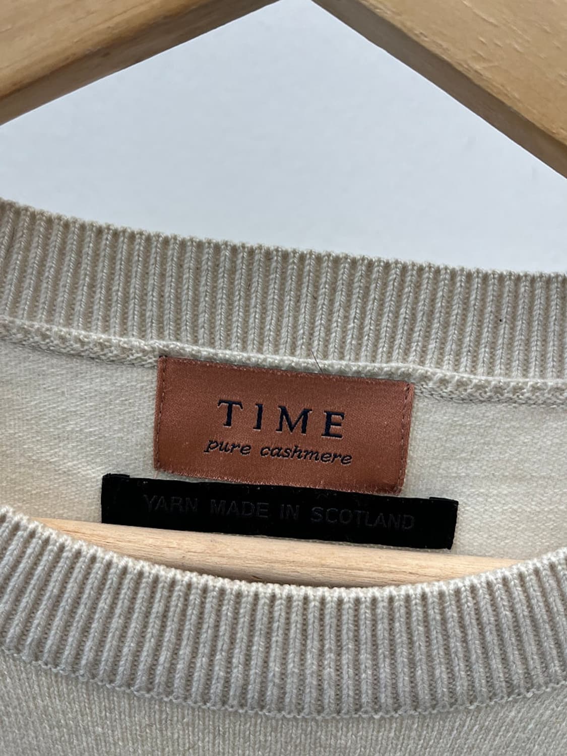105) 타임 아이보리 캐시미어100% 니트  상품이미지7