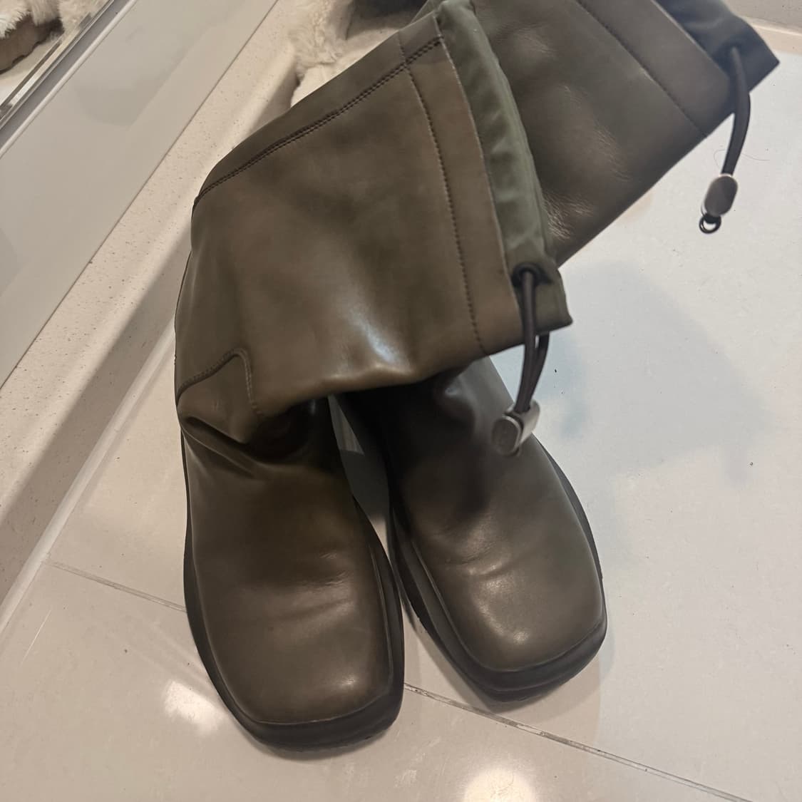 프라다 비브람 카키 부츠 36 상품이미지2