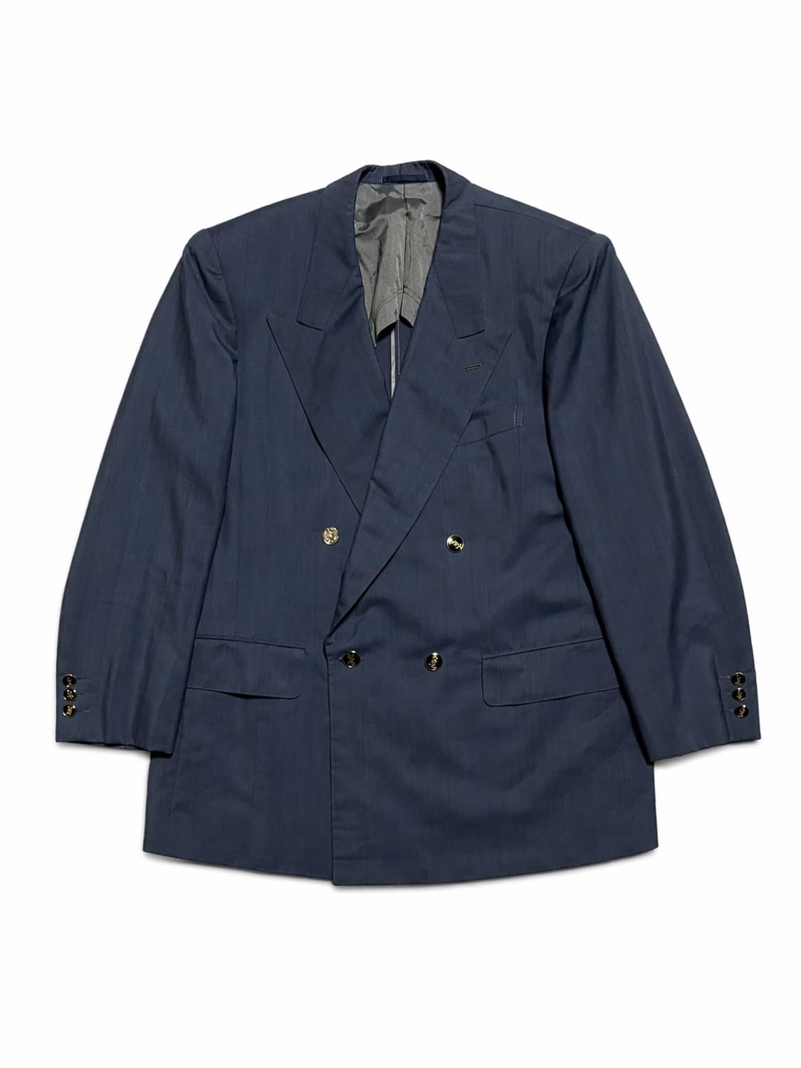 80s~90s 입생로랑 빈티지 더블 블레이저 일본 테일러 리워크 자켓 상품이미지1