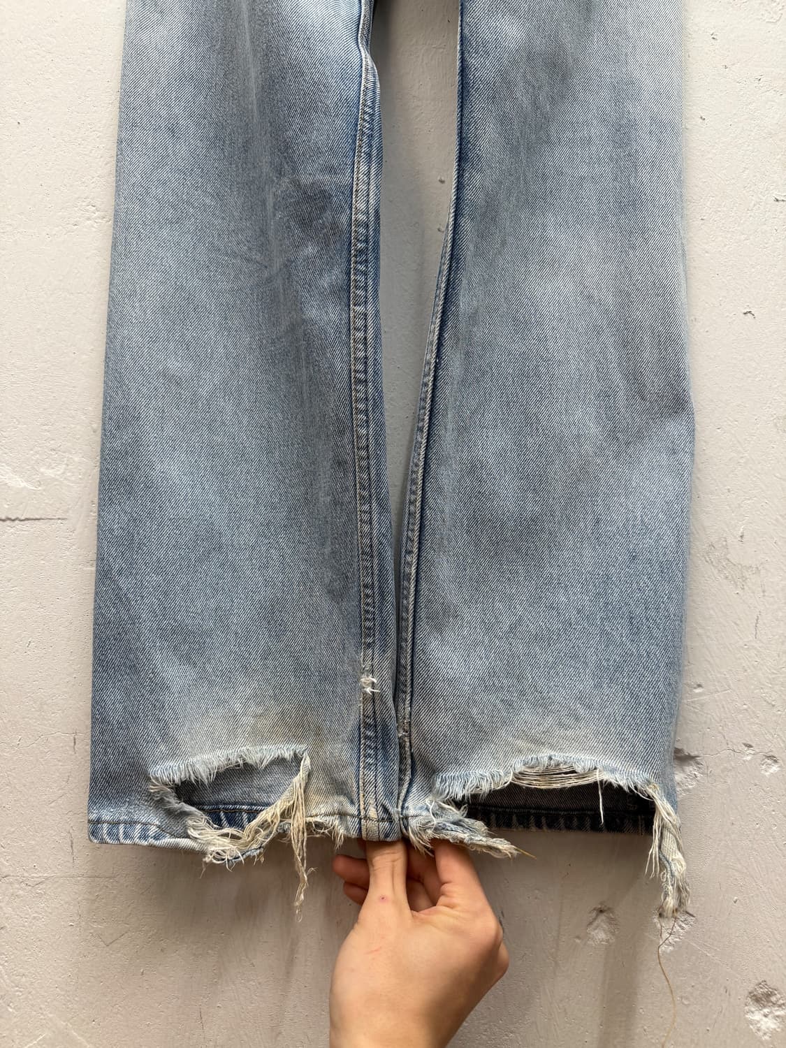 90s USA Levi’s 501 Heel Bite Straight De 상품이미지4