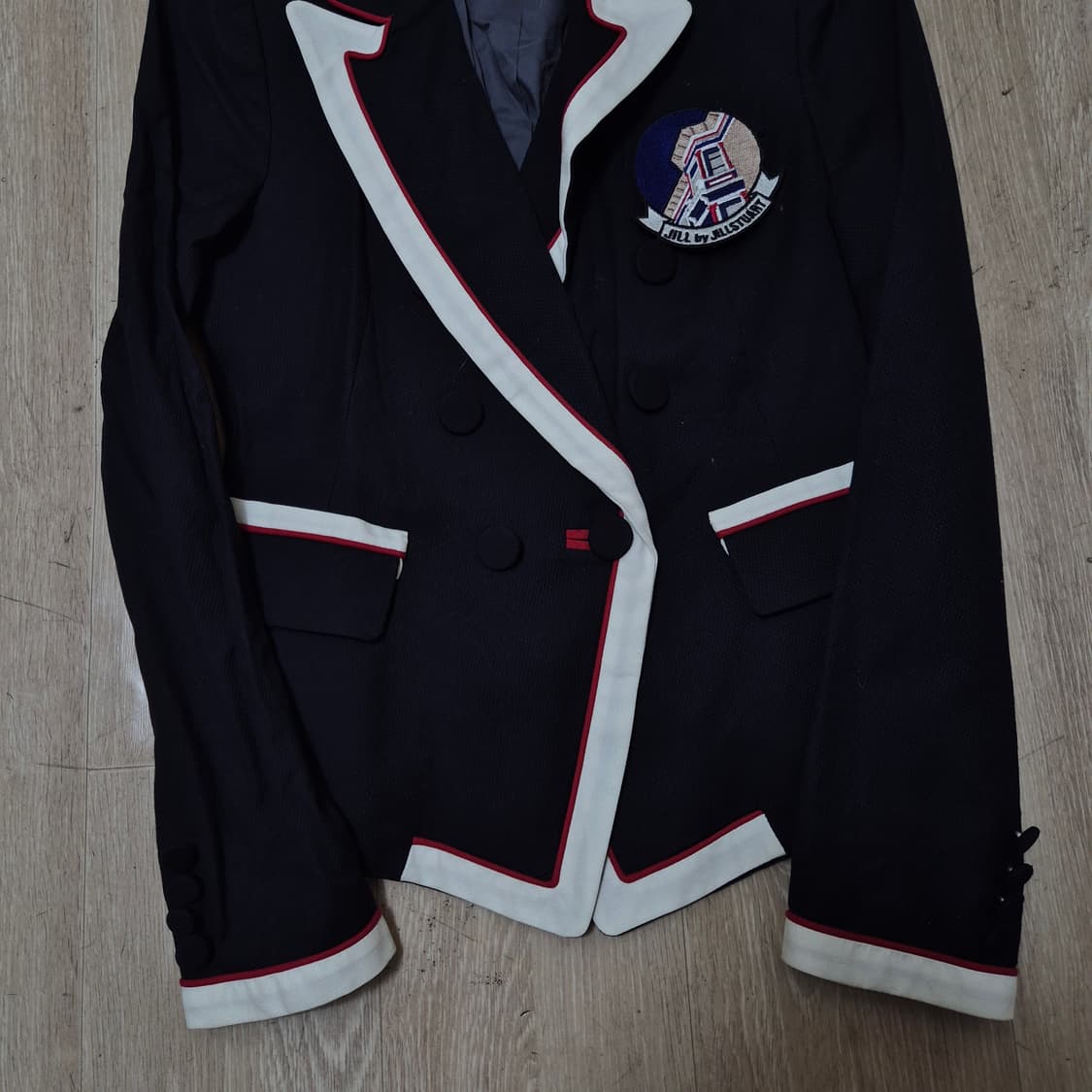 질 바이 질스튜어트 와펜로고 울 더블 블레이저 자켓 S(90) 상품이미지3