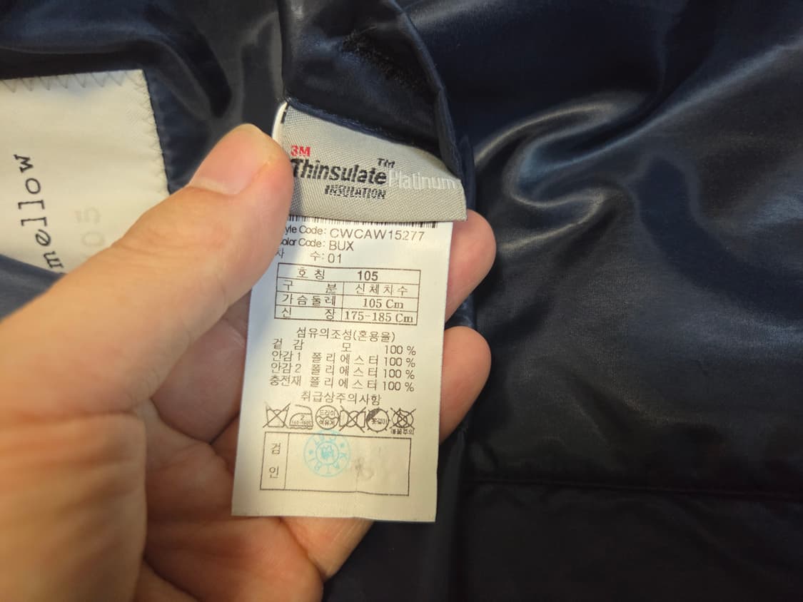 커스텀 멜로우 윈도우 체크 더블 브레스트 패딩 코트 상품이미지5