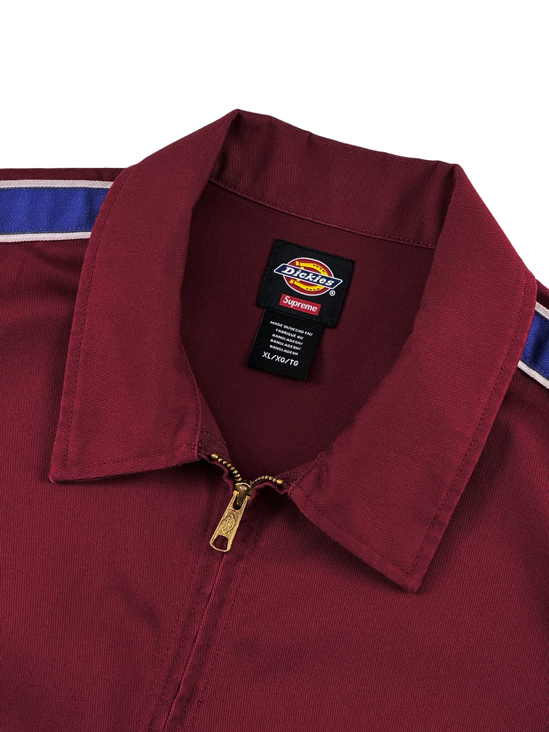 슈프림 x 디키즈 스트라이프 아이젠하워 자켓 마룬 상품이미지4