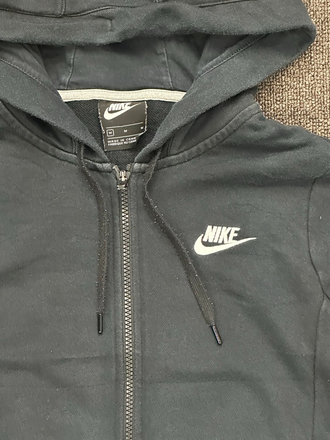 M)나이키 빈티지 여성 블랙 후드집업 상품이미지2