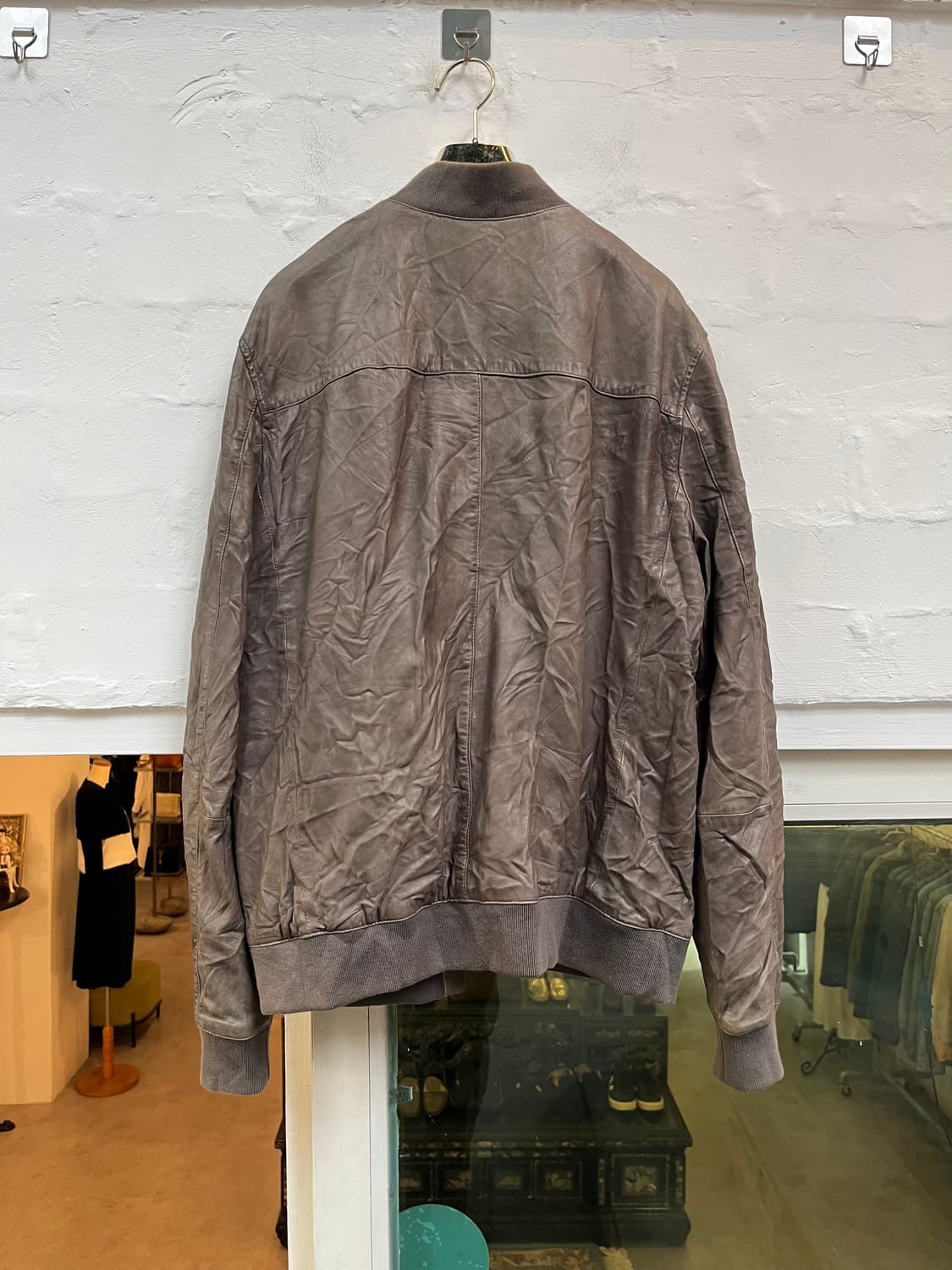 AllSaints leather bomber 올세인츠 양가죽 봄버자켓 L 상품이미지4