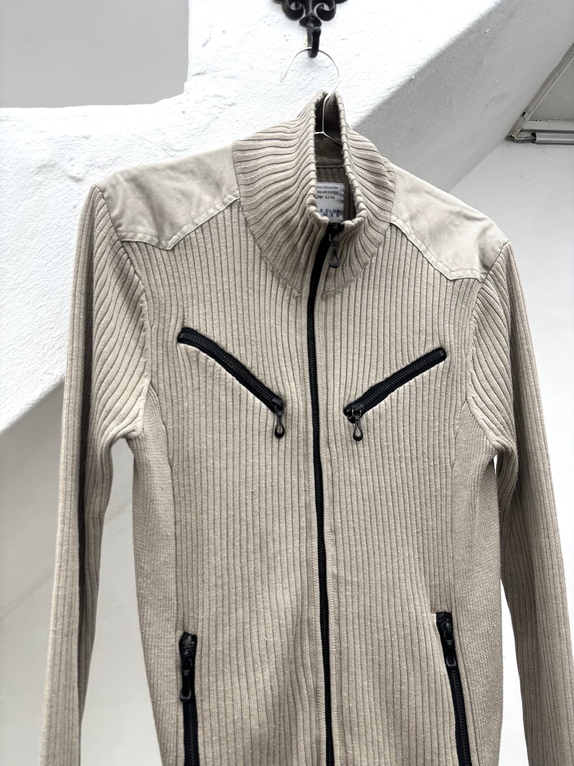 Nicole club for men diag zipper ribbed z 상품이미지7