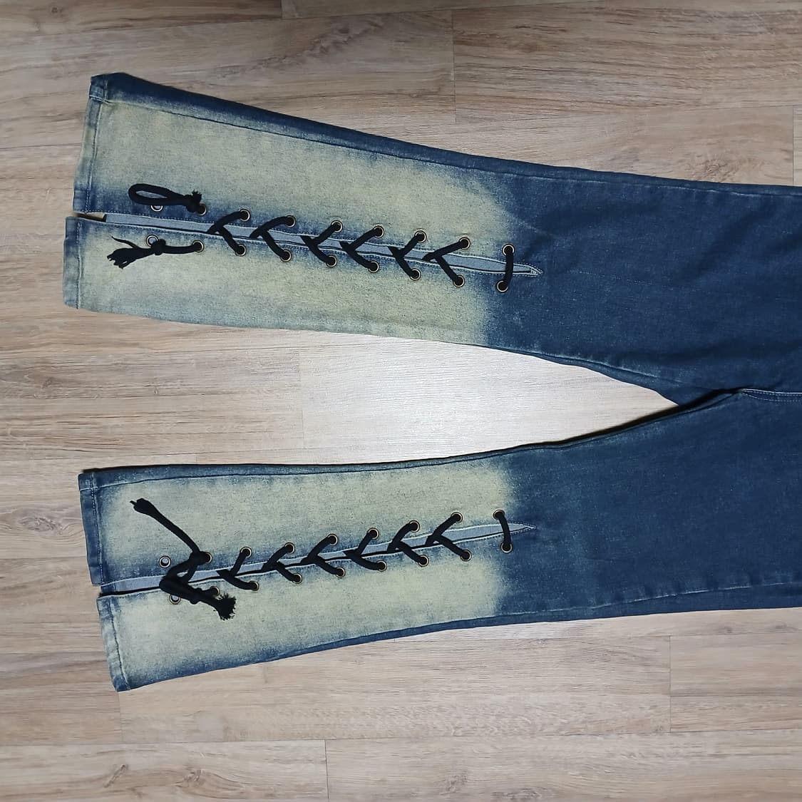 김아홉 특이한 부츠컷 데님 청바지 아일렛 27인치이하 상품이미지6