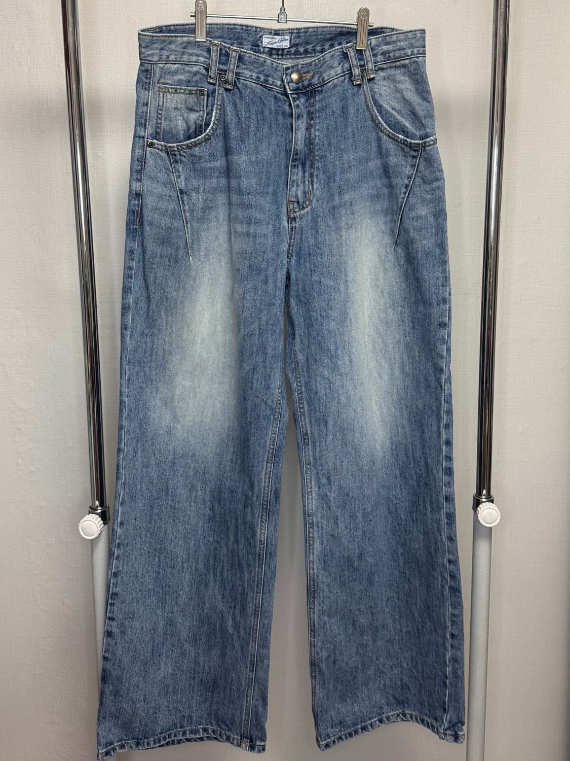 플리즈노팔로우 25Damaged Washing Wide Denim M 상품이미지2