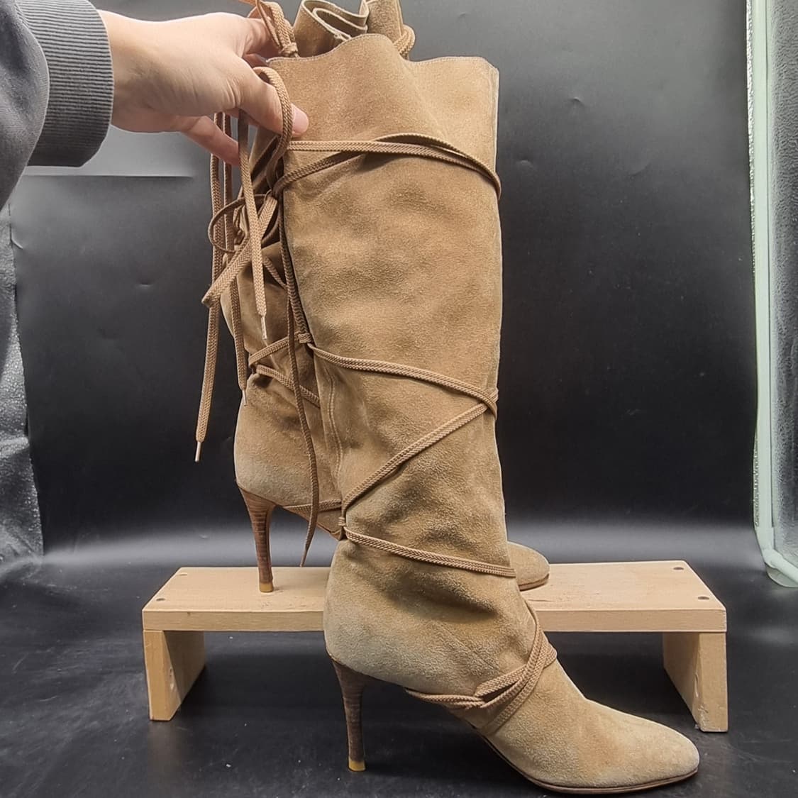 마이클코어스 스웨이드 여성부츠230 굽9 상품이미지1