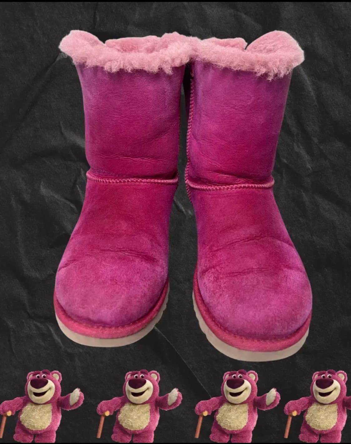 어그 백리본 부츠 Ugg 230 235  라즈베리 핑크 갸루 y2k 상품이미지4