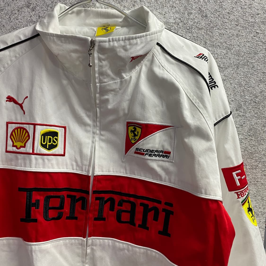 빈티지 페라리 f-1 배색 화이트 자켓 B4655 상품이미지3