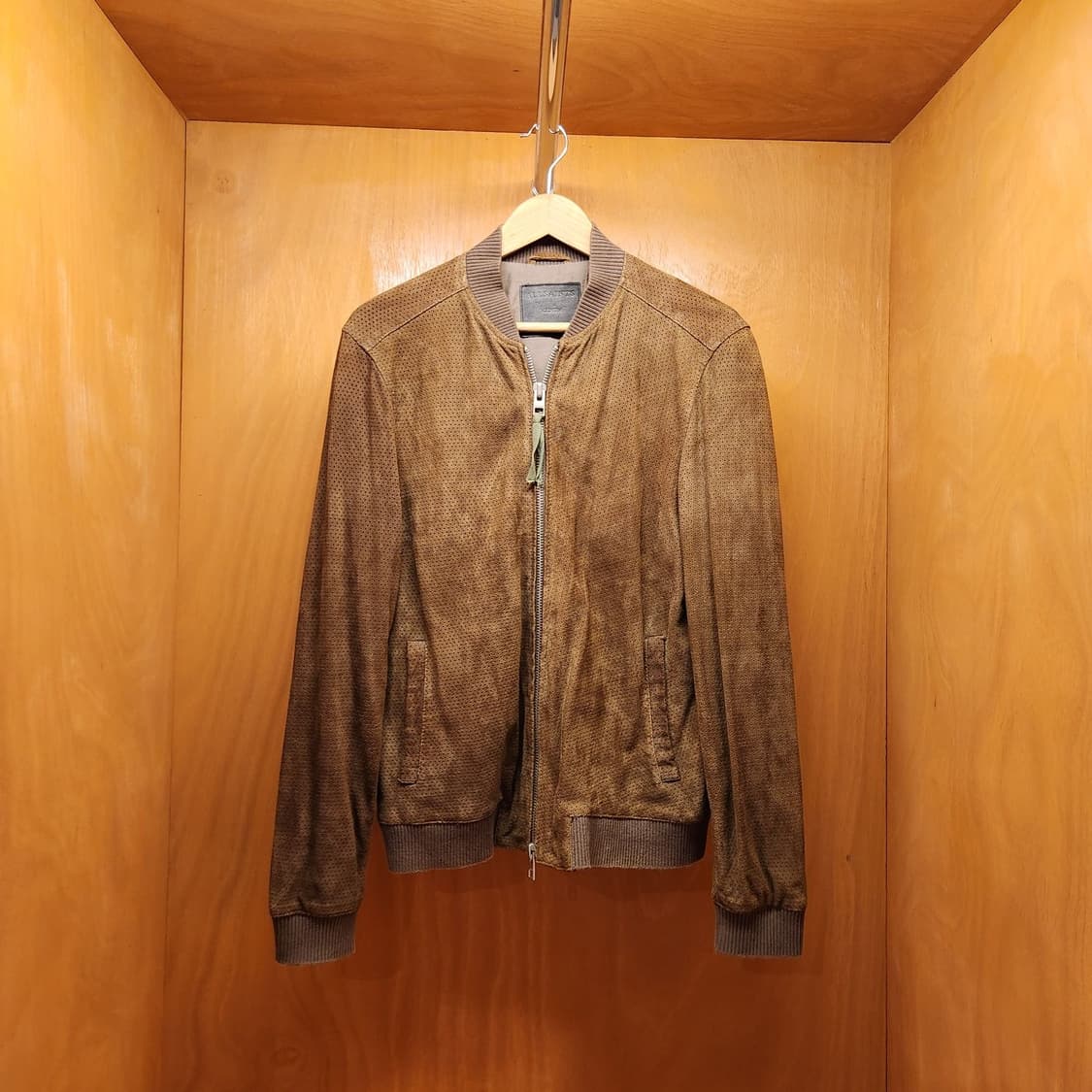 올세인츠 염소가죽 스웨이드 봄버 자켓 M 상품이미지1