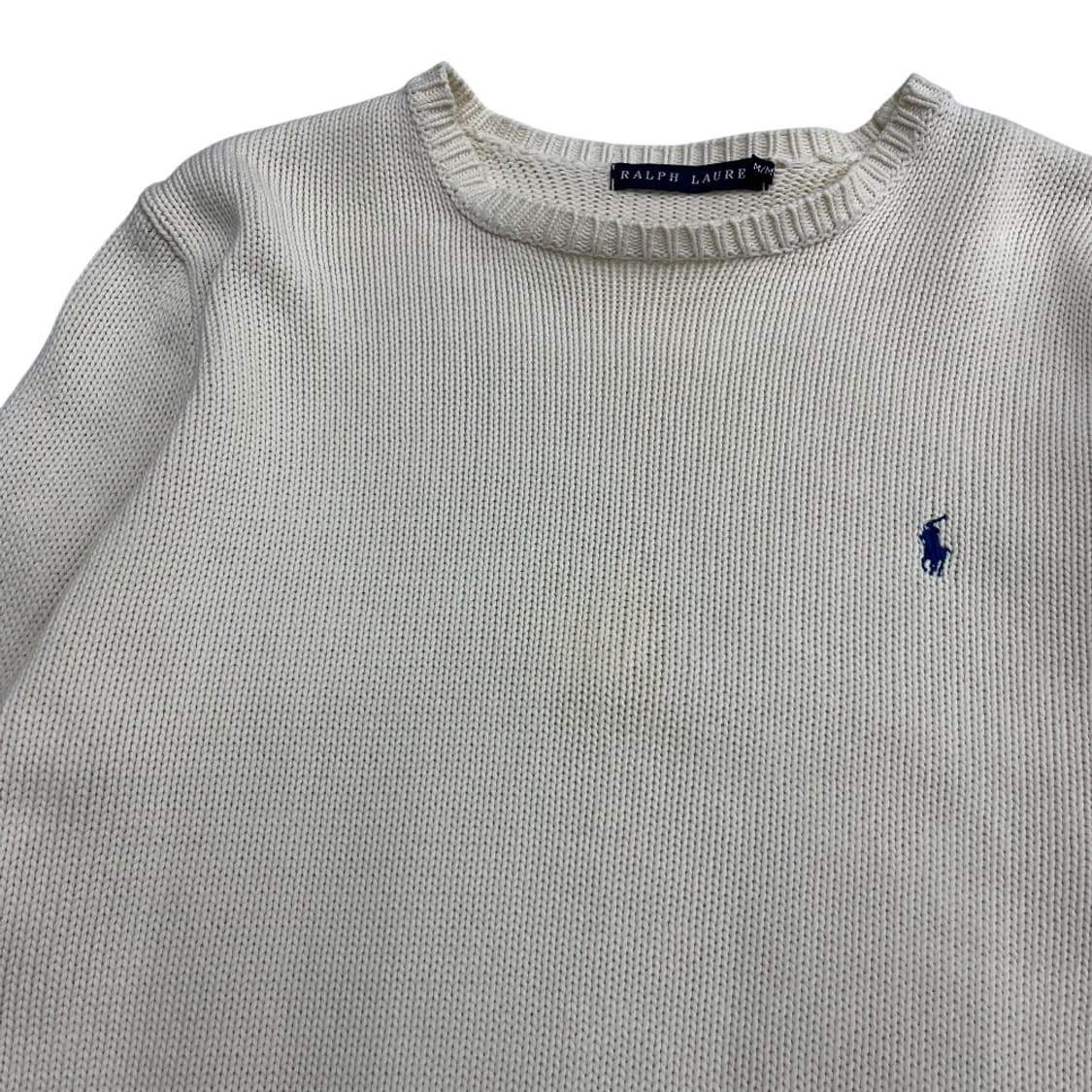 2000s 폴로 랄프로렌 블루포니 아이보리 코튼 니트 M 상품이미지6
