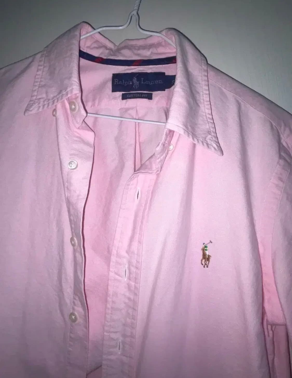 폴로 랄프로렌 커스텀핏 반팔 티셔츠 핑크 s 상품이미지3