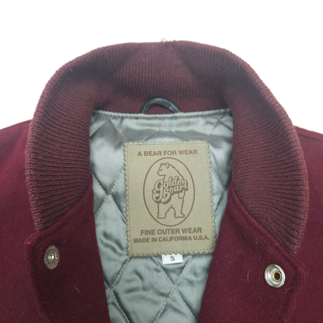 (무료배송) 96년제 골든베어 빈티지 바시티 자켓 / 블랙+버건디 / s 상품이미지8