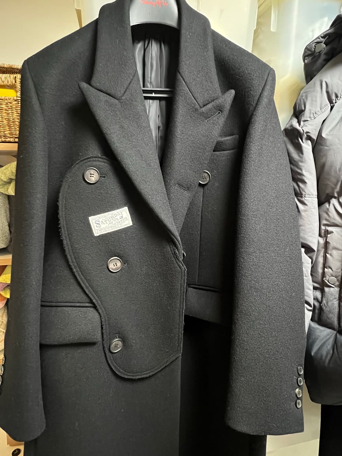 STU 더블 패치 코트 블랙 M 상품이미지2