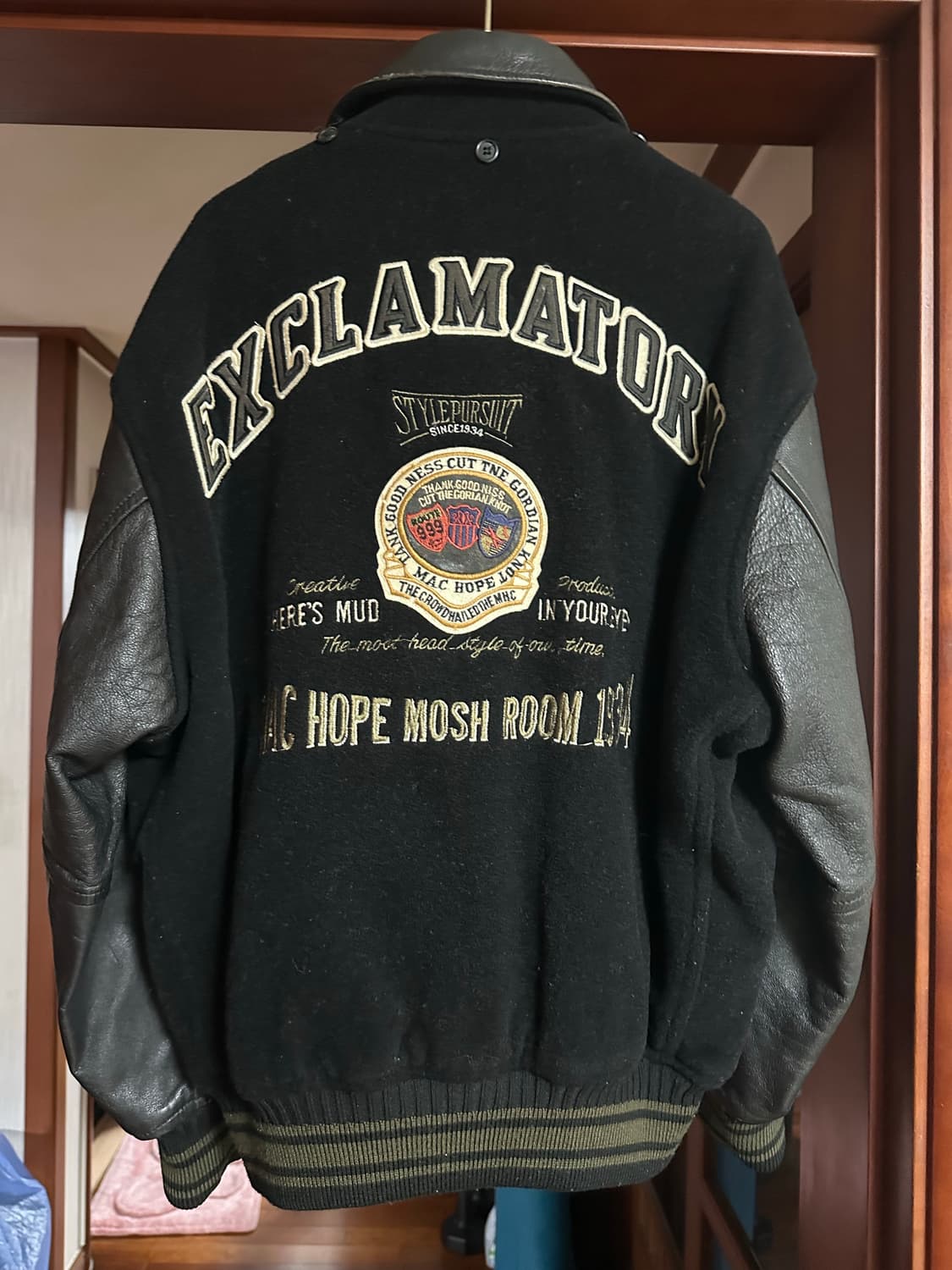 빈티지 바시티 자켓 블랙 M사이즈 상품이미지3