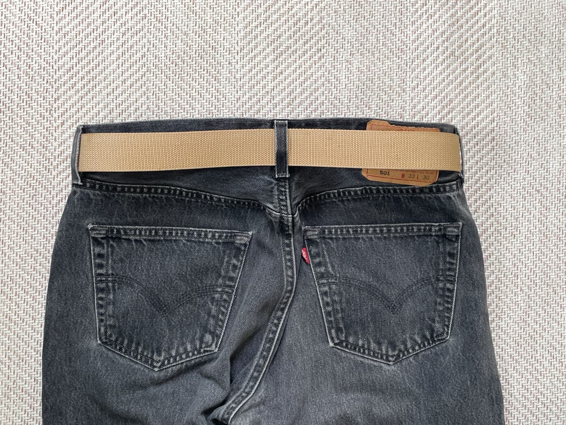 빈티지 아일렛 실버버클 웨빙 벨트 상품이미지3