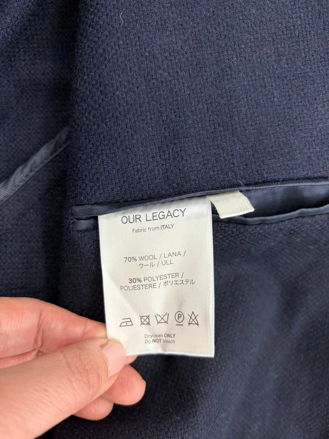 아워레가시 트위드 자켓  / 네이비 소프트 캔버스 블레이져 48 상품이미지7