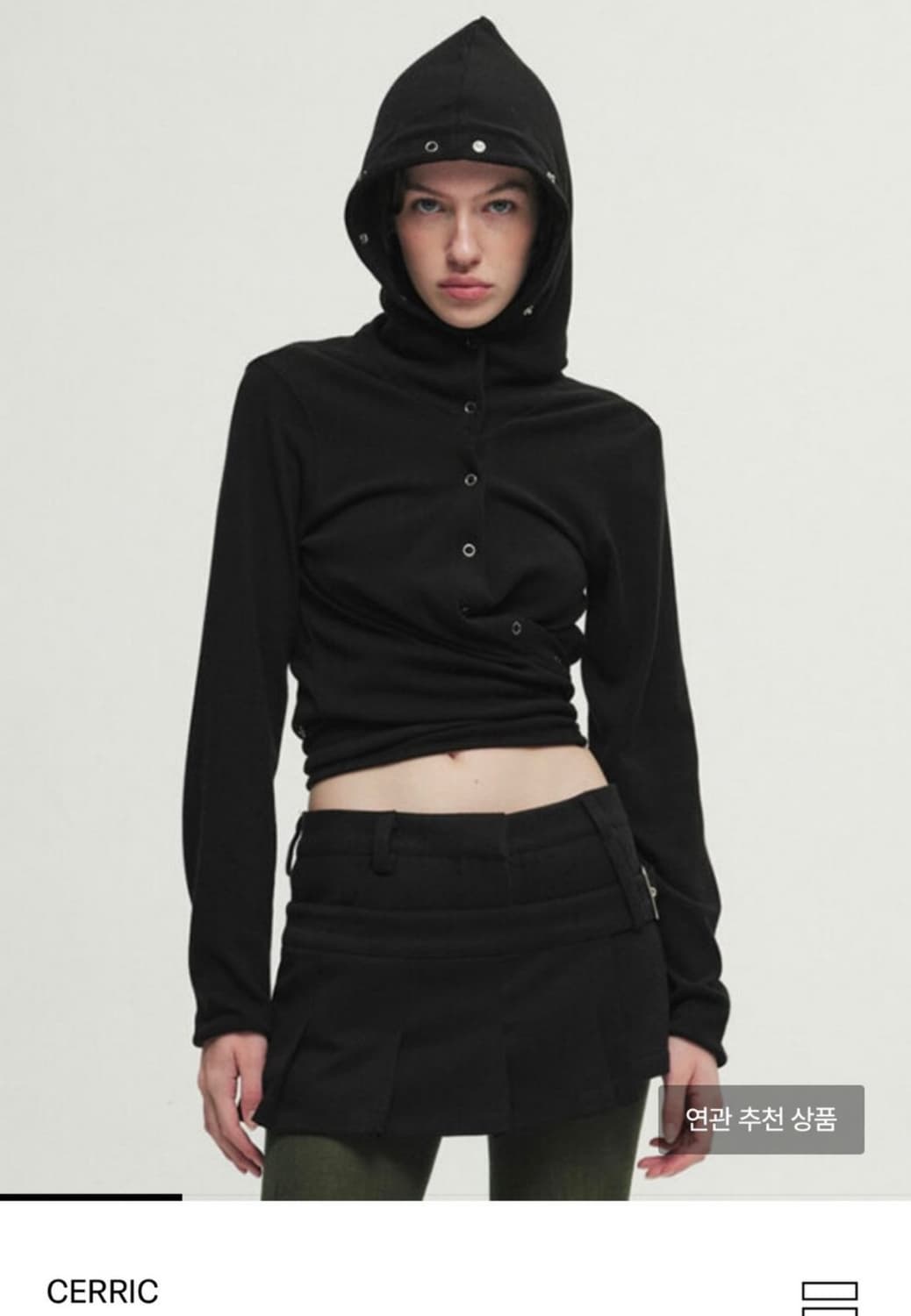 Cerric wrap hood cardigan 상품이미지1