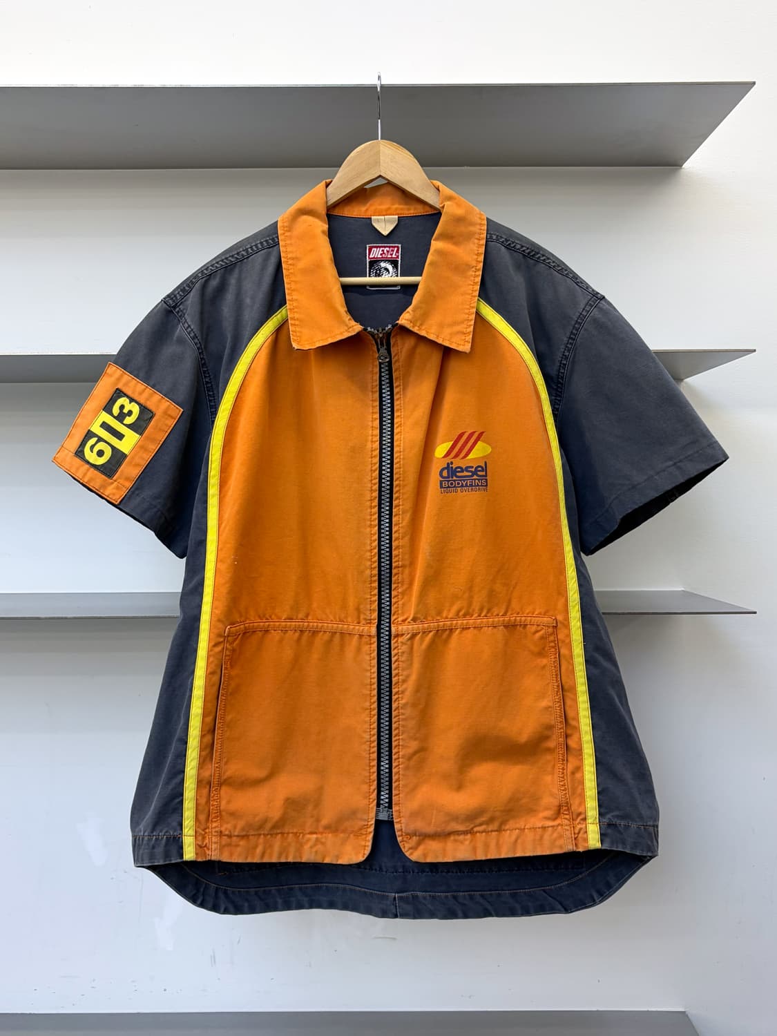 디젤 90s 바디핀스 워크 집 하프 셔츠 상품이미지1