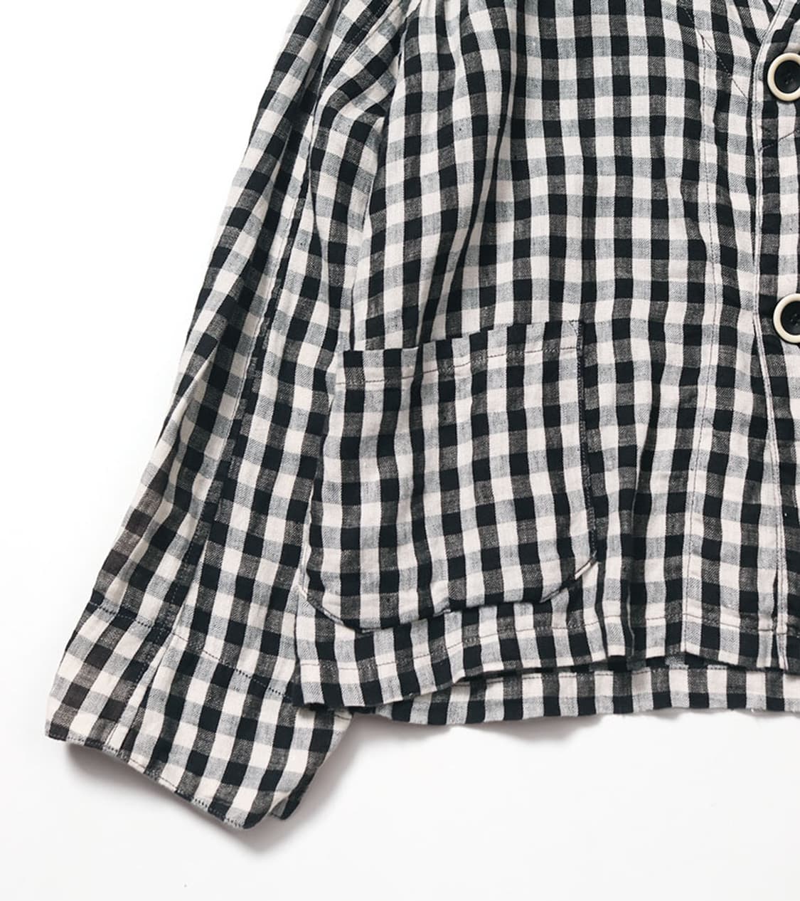 KAPITAL - LINEN CHECK JACKET 상품이미지5