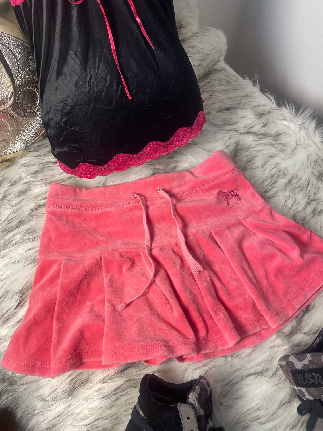 PINK 테리 소재 미니스커트 핑크 상품이미지1