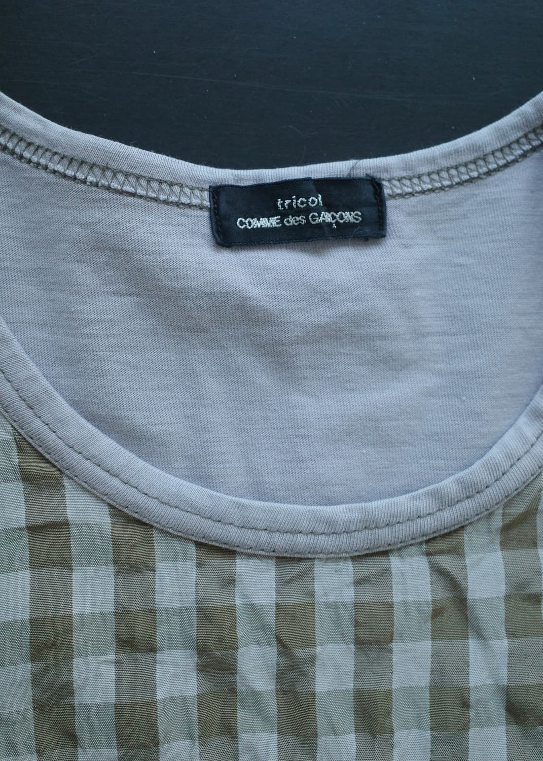 꼼데가르송 트리콧 체크 티셔츠 상품이미지3