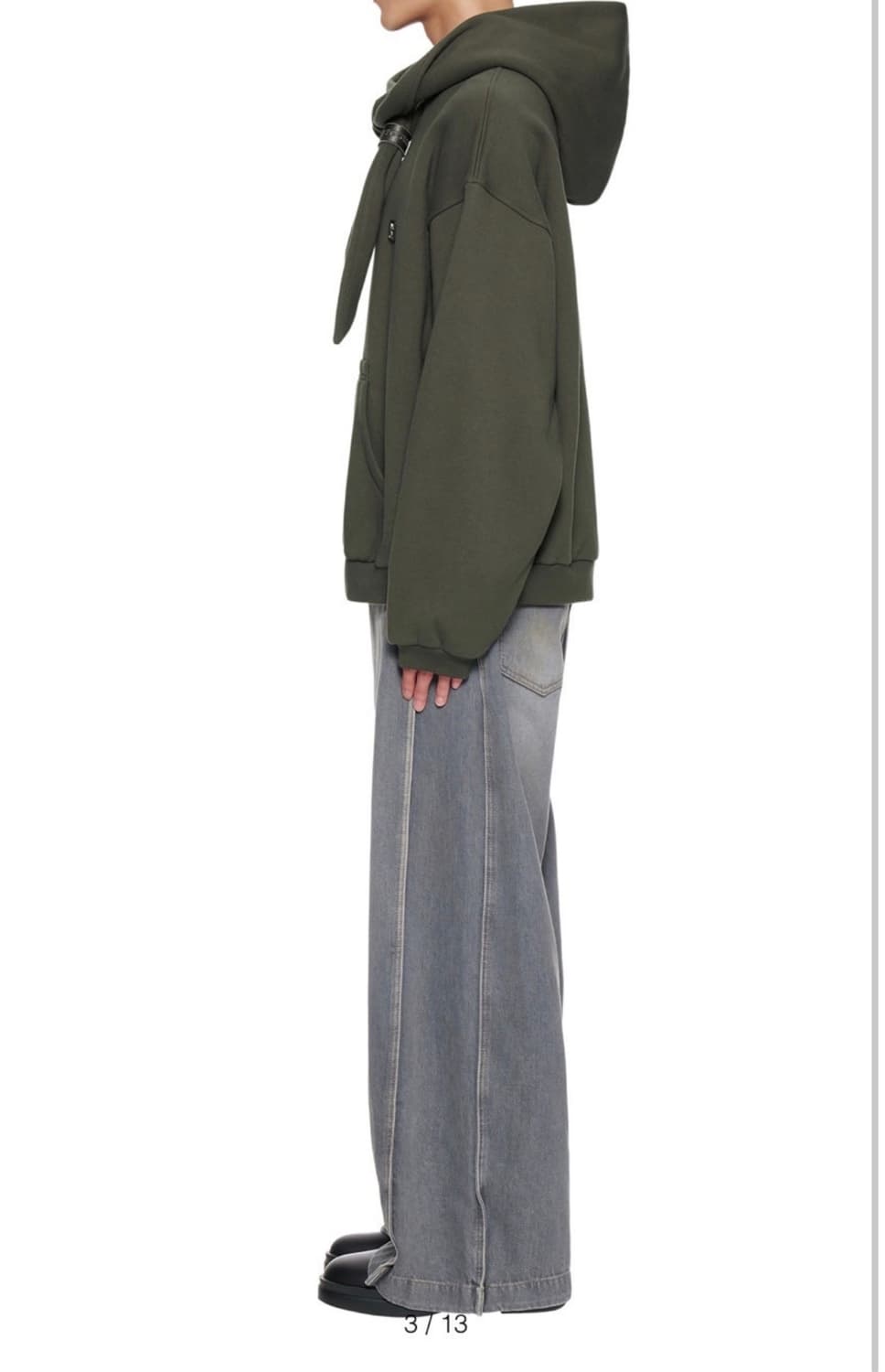 (50) 24fw 우영미 매듭 후드티 그레이 상품이미지7