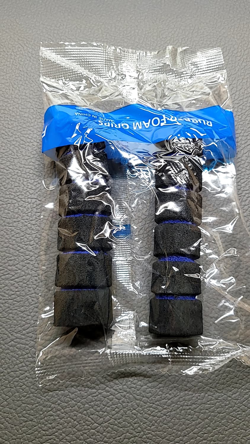 오토바이 및 자전거 핸들바 그립 커버 1쌍 검/파 상품이미지1