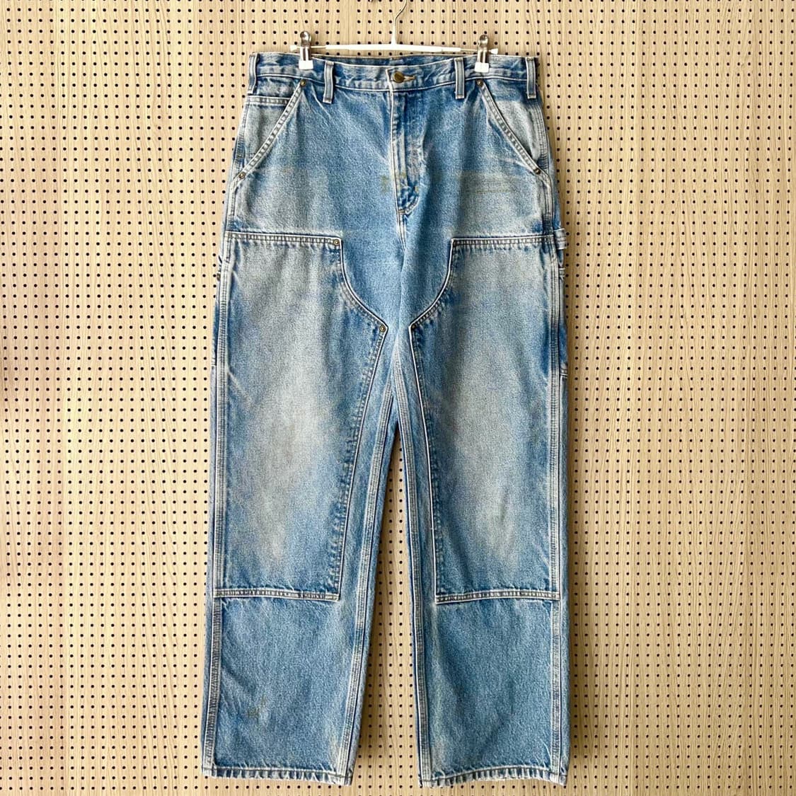 90’s 칼하트 더블니 데님 카펜터진 상품이미지1