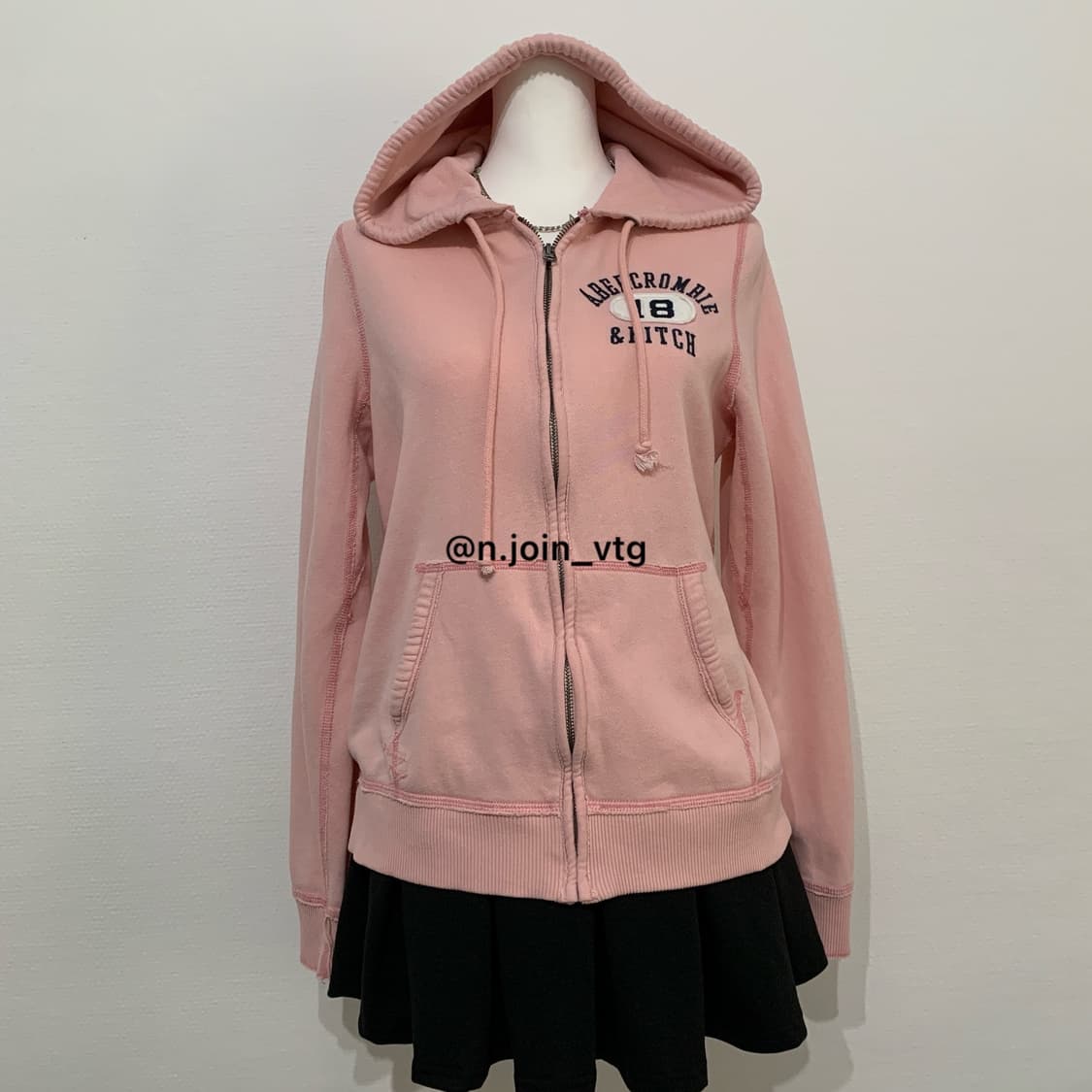 아베크롬비 핑크 후드집업 상품이미지1