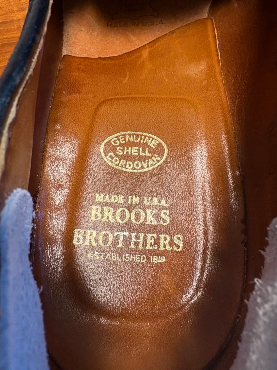 알든 코도반 테슬로퍼 브룩스 브라더스 별주 에버딘 라스트 9.5D 상품이미지5