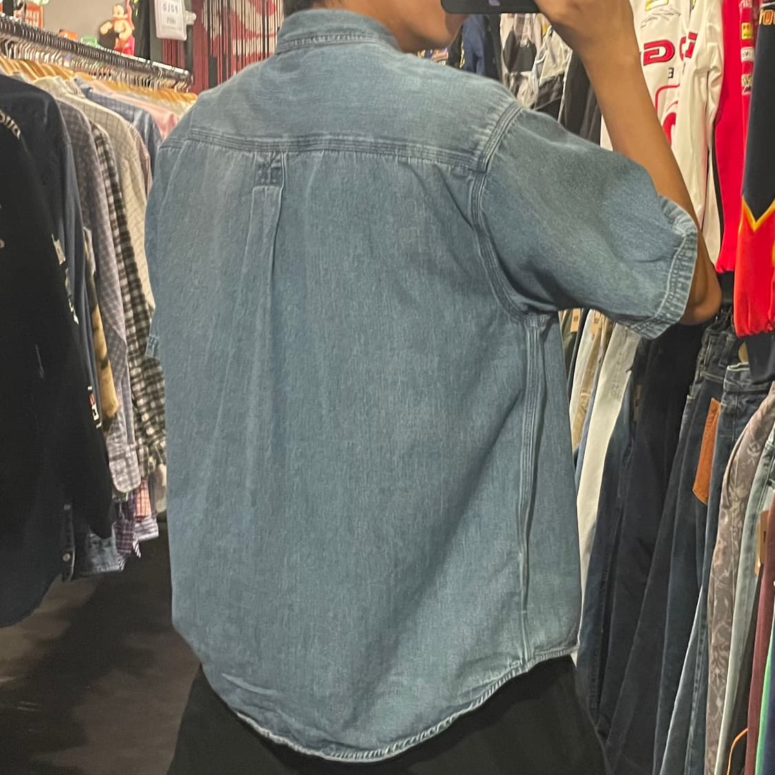 [IM] carhartt 칼하트 중청 데님 반팔셔츠 상품이미지5