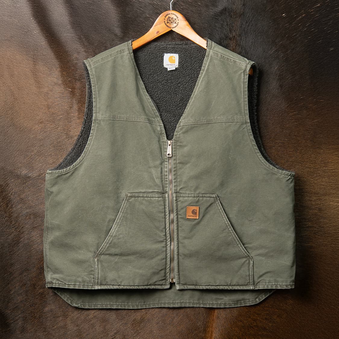 [2XL] 칼하트 V26 ARG 샌드스톤 쉐르파 라이닝 워크 베스트  상품이미지1