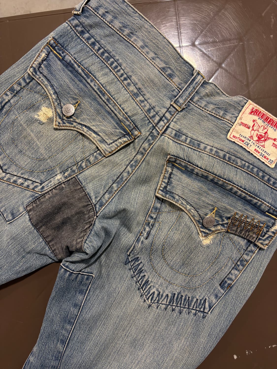 트루릴리전 빈티지 패치 데님팬츠 상품이미지6