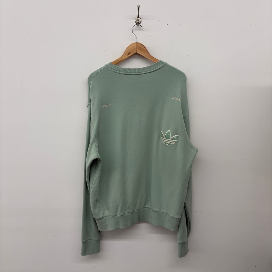 아디다스 민트색 트레포일 맨투맨 남성2XL 상품이미지4