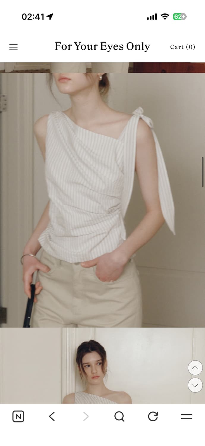 포유온 Barry One-Shoulder Blouse (s사이즈) 상품이미지1