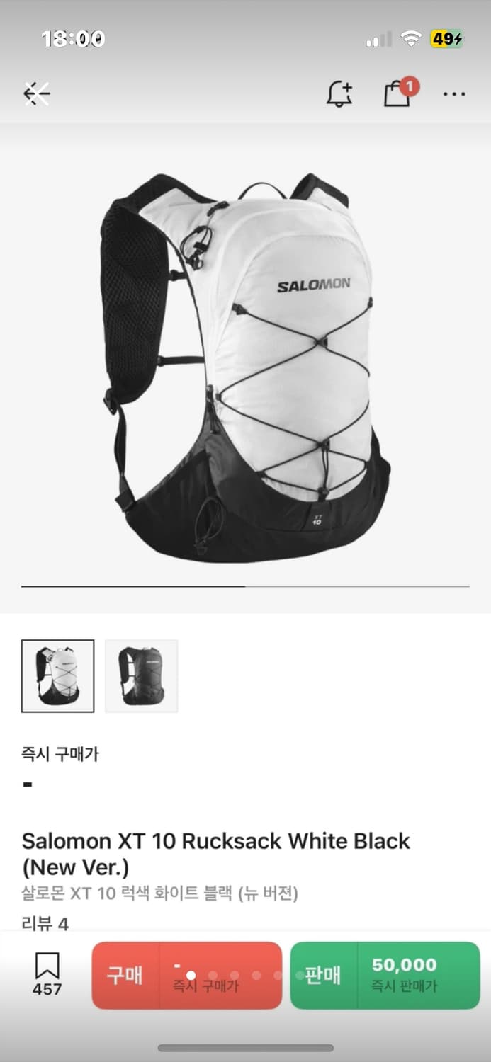 살로몬 xt-10 럭색 백팩 상품이미지1