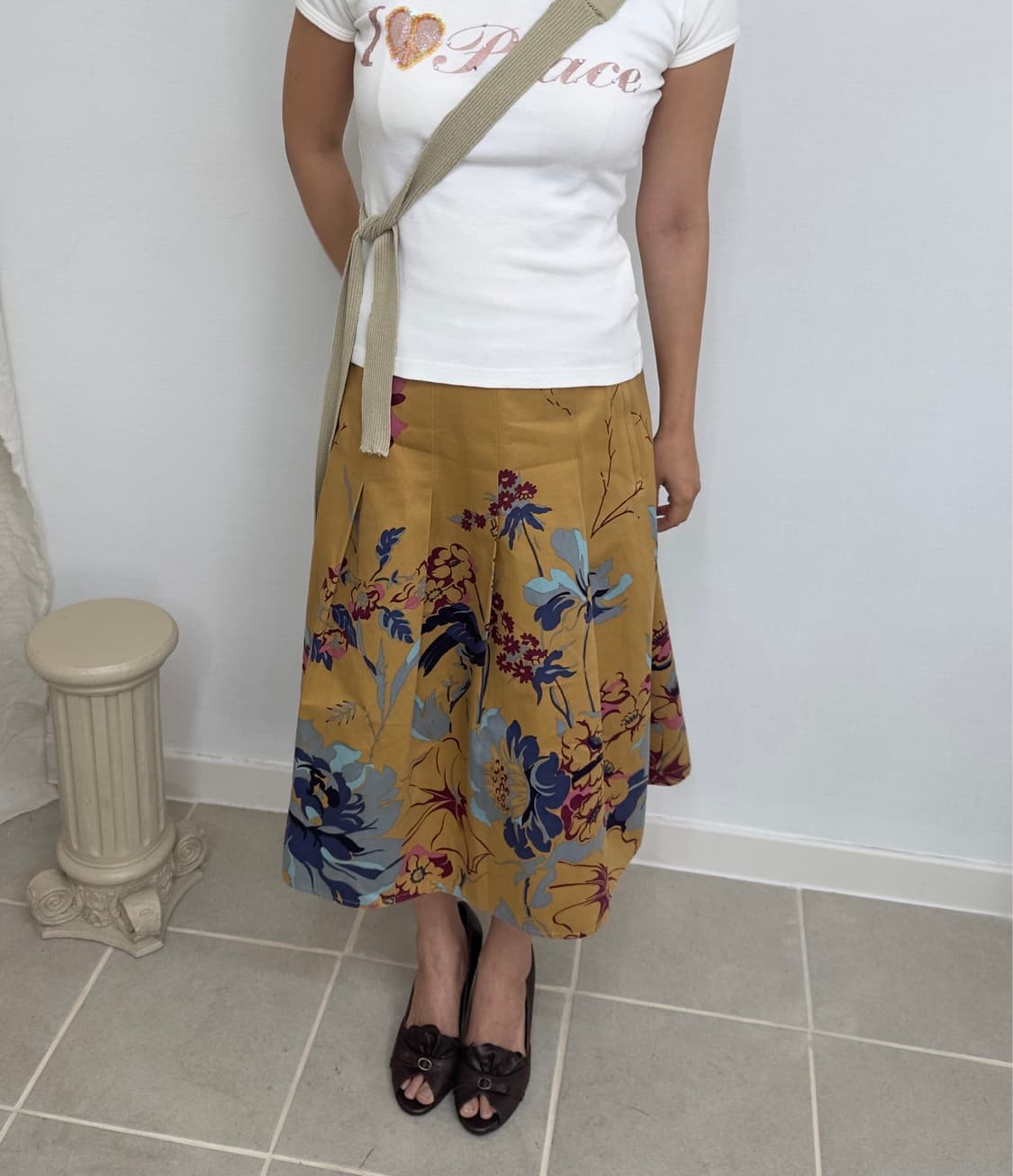 floral cotton skirt 상품이미지2