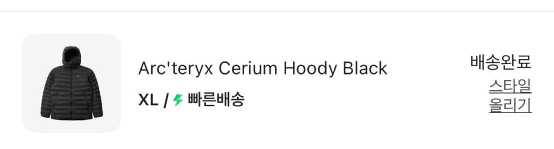아크테릭스 세륨 후드 블랙 XL 상품이미지5