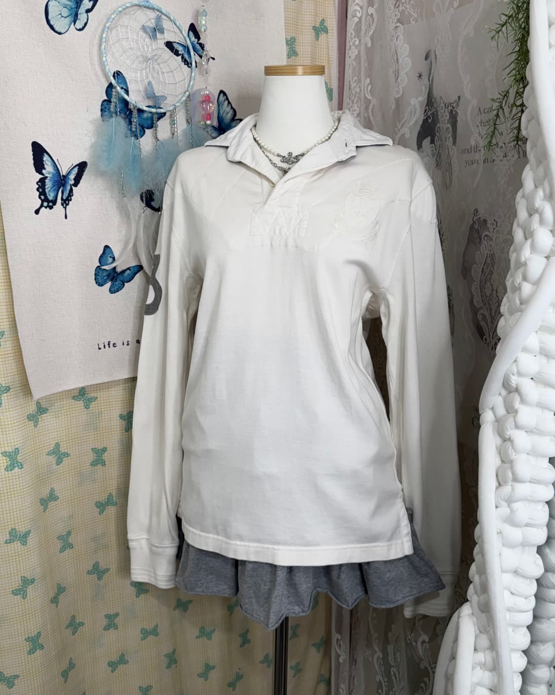 폴로 랄프로렌 화이트 카라 티셔츠 상품이미지5