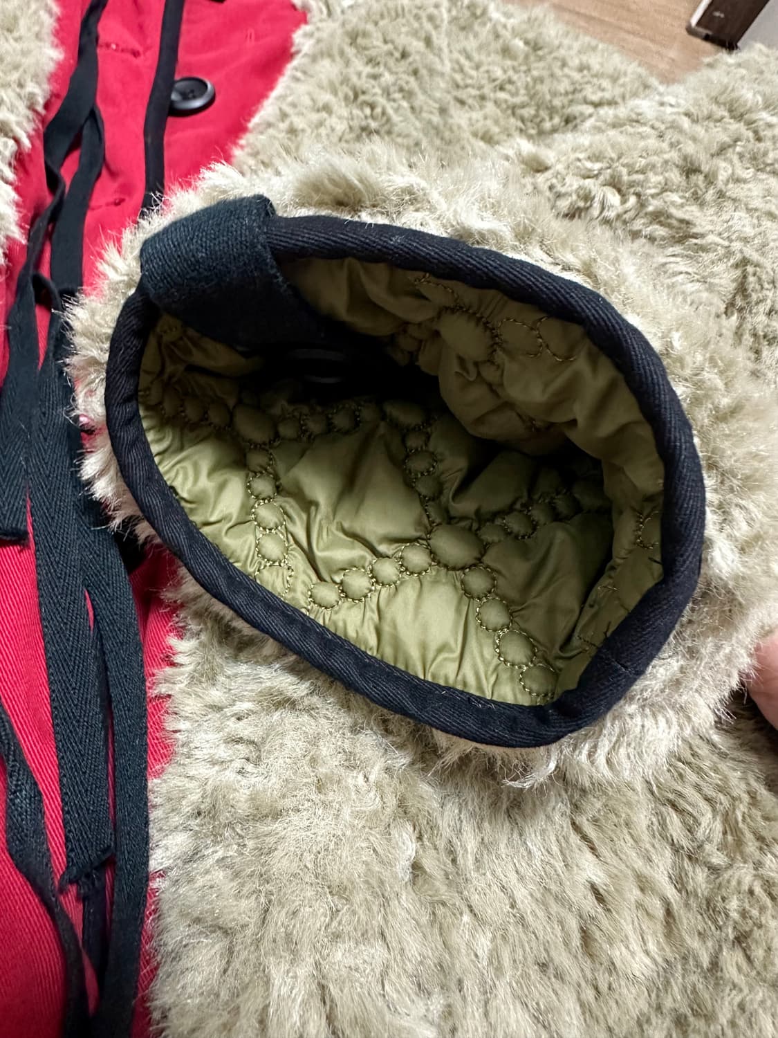 파르티멘토 리버시블 퀼팅 자켓 카키 (단종/정가13만원대) 상품이미지7