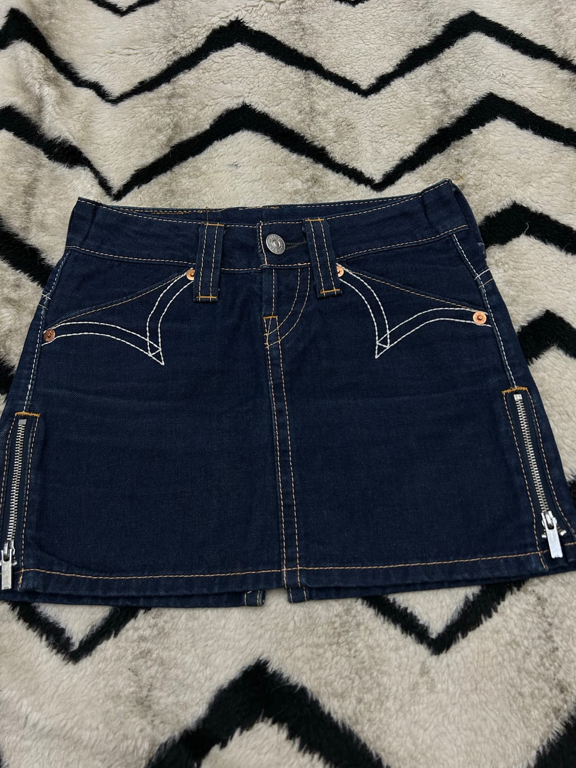 [26]리바이스ZIP 데님 미니스커트/진청 상품이미지1