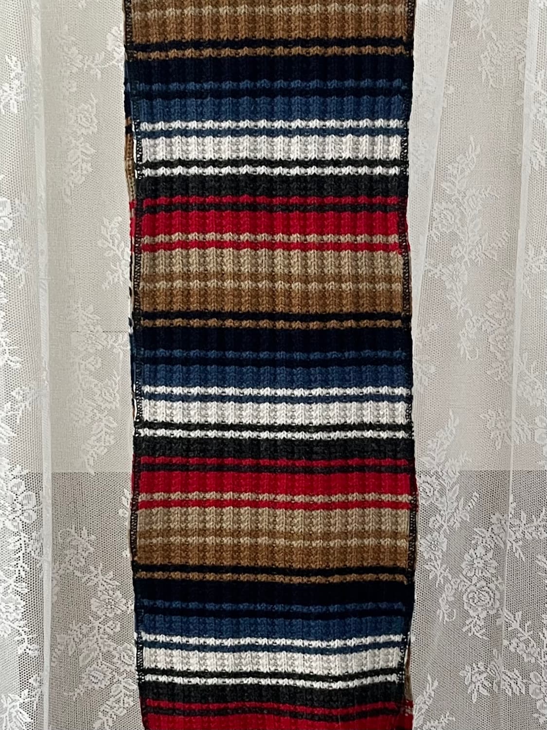 베네통 스트라이프 이태리 울 머플러 상품이미지3