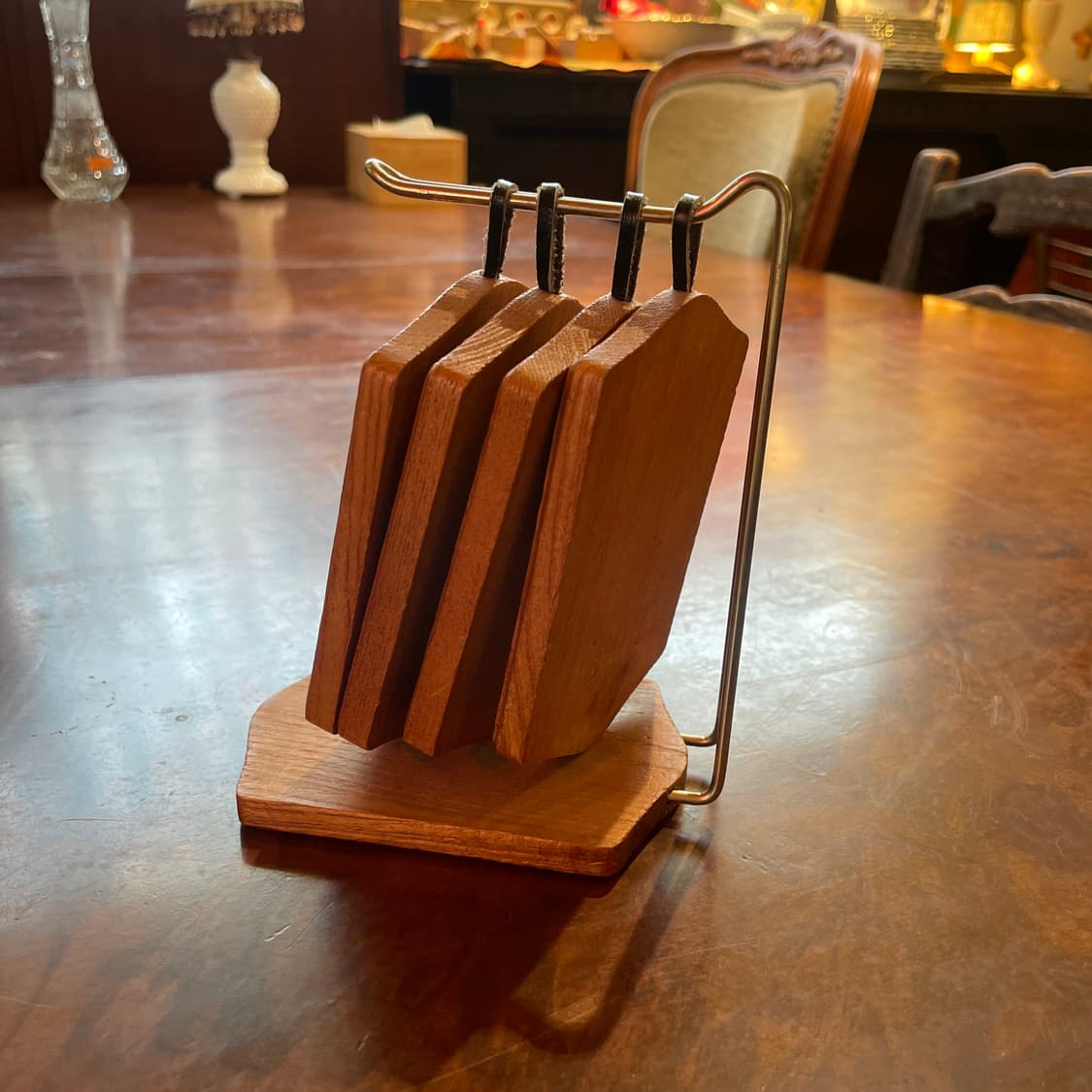 일본 목재 코스터세트 상품이미지4