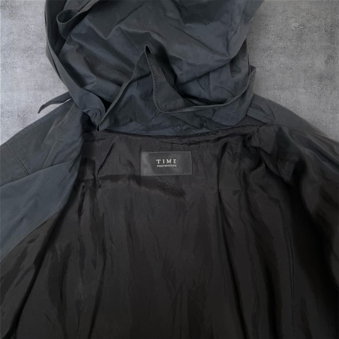 한섬 타임 TIME 블랙 드로우스트링 바람막이 롱 자켓 76 상품이미지4