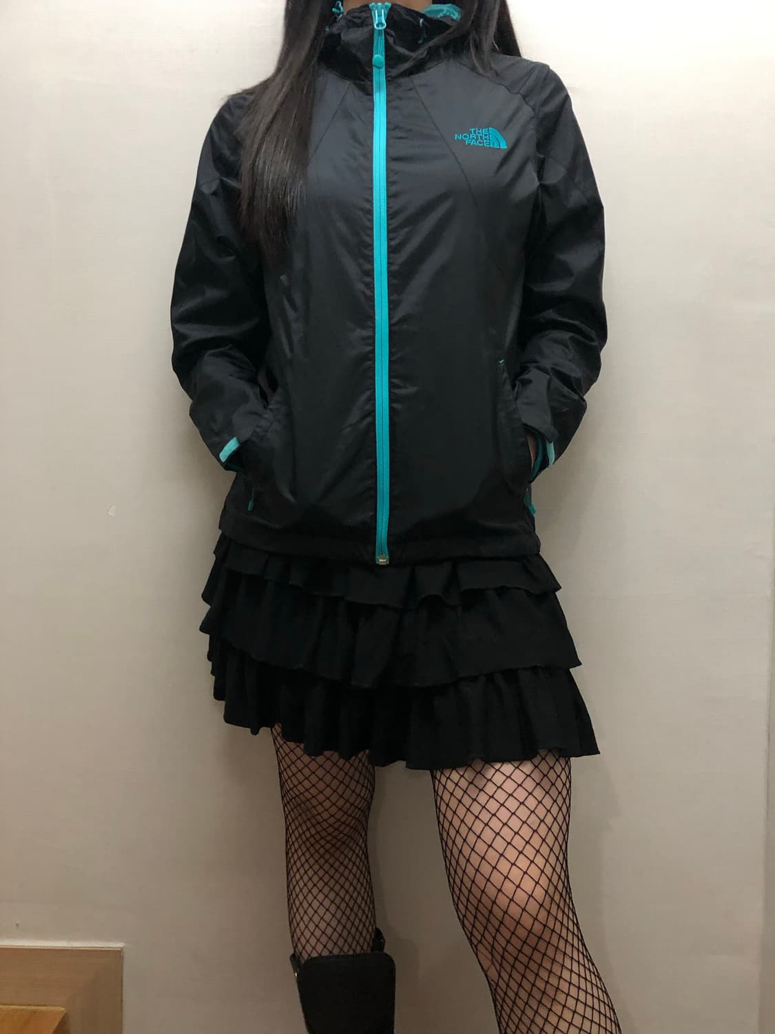 빈티지 노스페이스 블랙 민트 윈드브레이커 상품이미지3