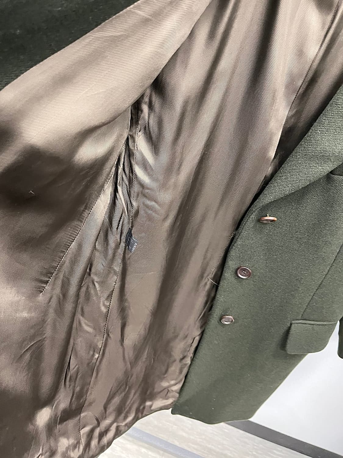 여) 프라다 딥카키 울코트  상품이미지8