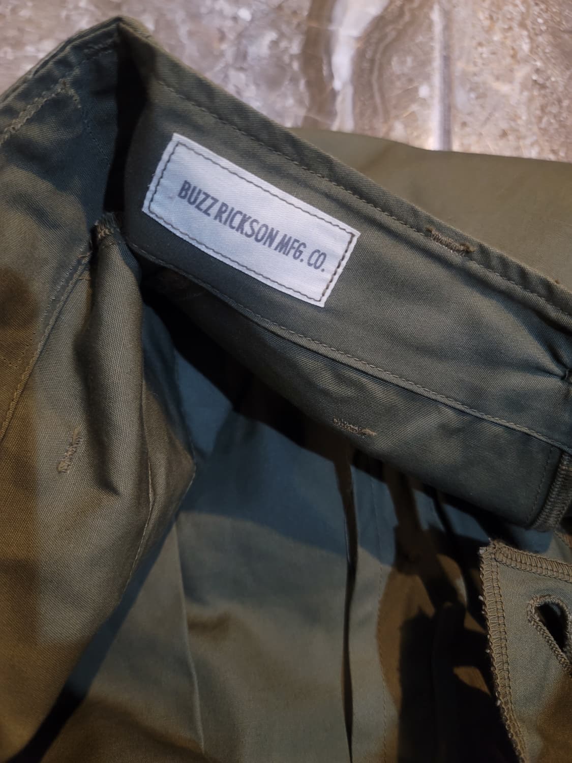 버즈릭슨 올리브 색상 카고 와이드 팬츠  상품이미지3